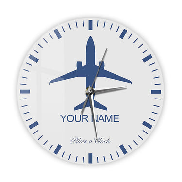 Personalized Name Aircraft Wall Clock AV8R